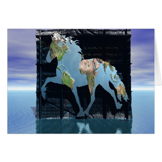 Islands värld hälsningskort (Framsidan Horizontal)