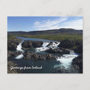 Islands vattenfall vykort