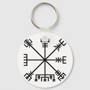 Islands Vegvisir Protection Staves Sigil Nyckelring