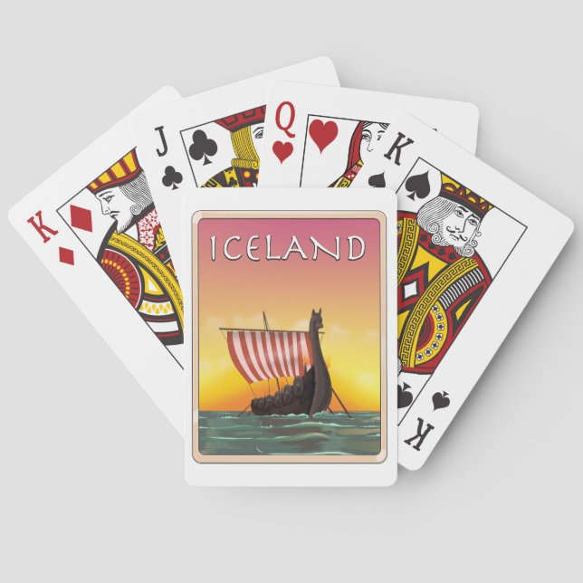 Islands Viking-resaaffisch Casinokort (Baksidan)
