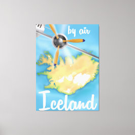 Islands vintage resor flygplansaffisch canvastryck