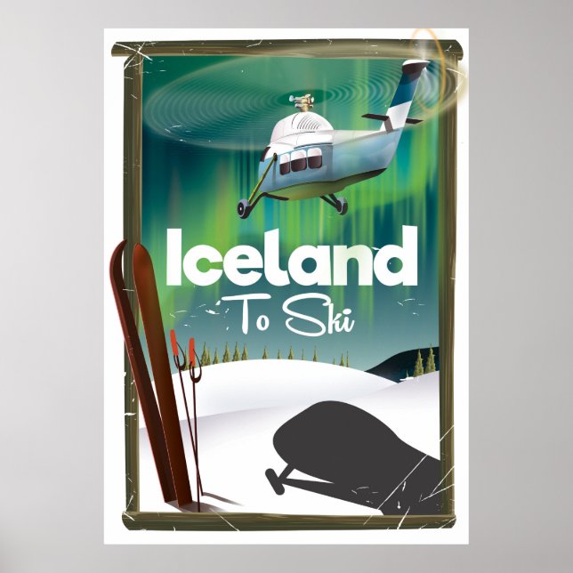 Islands vintage skidposter poster (Framsidan)