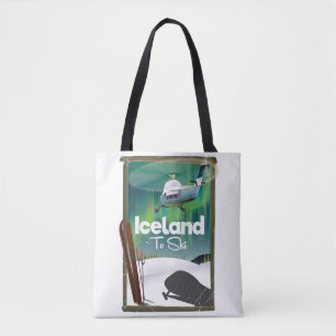 Islands vintage skidposter tygkasse