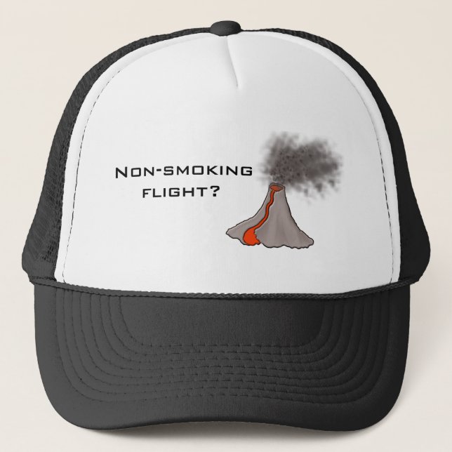 Islands Volcano Hat Design Truckerkeps (Framsida)