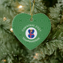 Isländsk ängel julflagga Personlig  Julgransprydnad Keramik