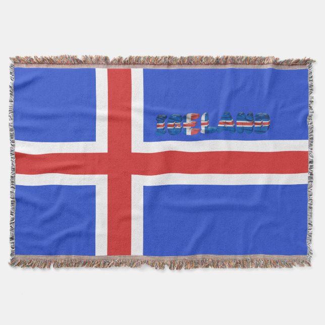 Isländsk flagga filt (Framsidan)