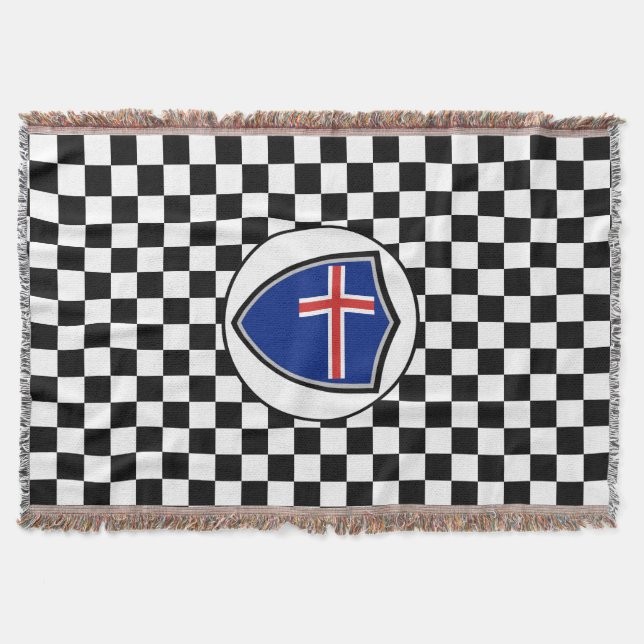 Isländsk flagga-filt filt (Framsidan)