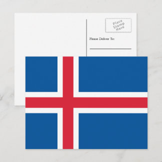 Isländsk flagga, Flagga av Island Vykort
