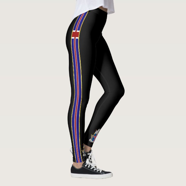 Isländsk flagga leggings (Höger)