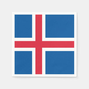 Isländsk flaggaservett pappersservett