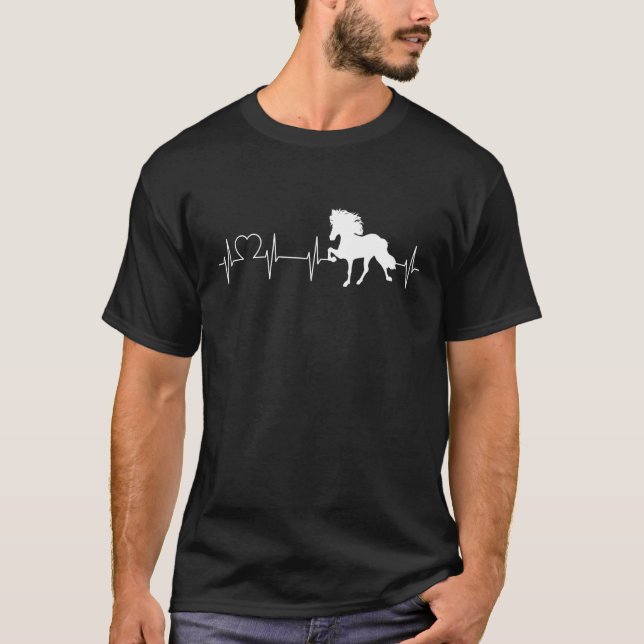 Isländsk Häst Evolution Häst Isländska Hästar T Shirt (Framsida)