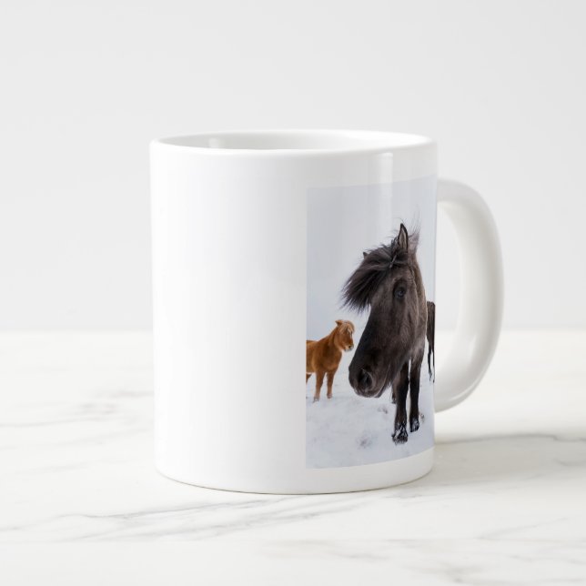 Isländsk hästporträtt, Island Jumbo Mugg (Framsida höger)