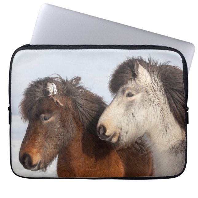 Isländsk hästprofil, Island Laptop Sleeve (Framsidan)