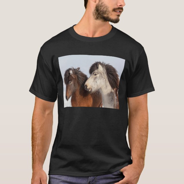 Isländsk hästprofil, Island T-shirt (Framsida)