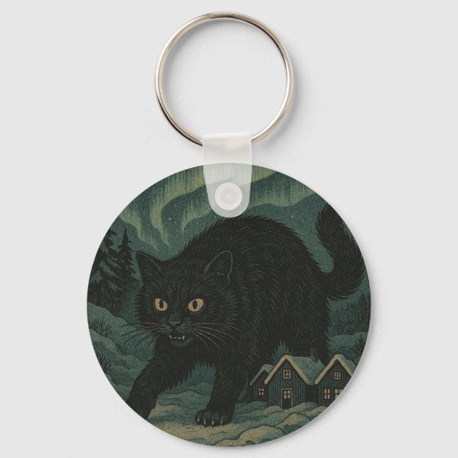 Isländsk jul julkatt  nyckelring (Framsida)