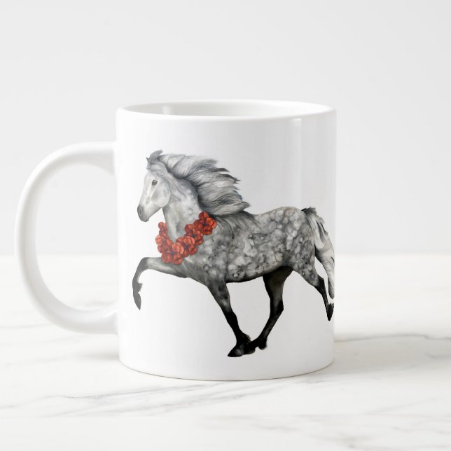 Isländsk julhäst jumbo mugg (Vänster)