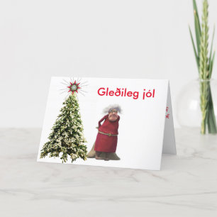 Isländsk julkort helgkort
