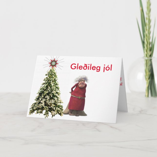 Isländsk julkort helgkort (Framsida)