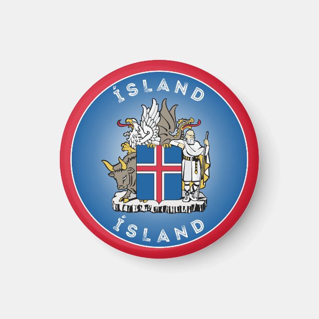 Isländsk kultursymbol magnet (Framsidan)