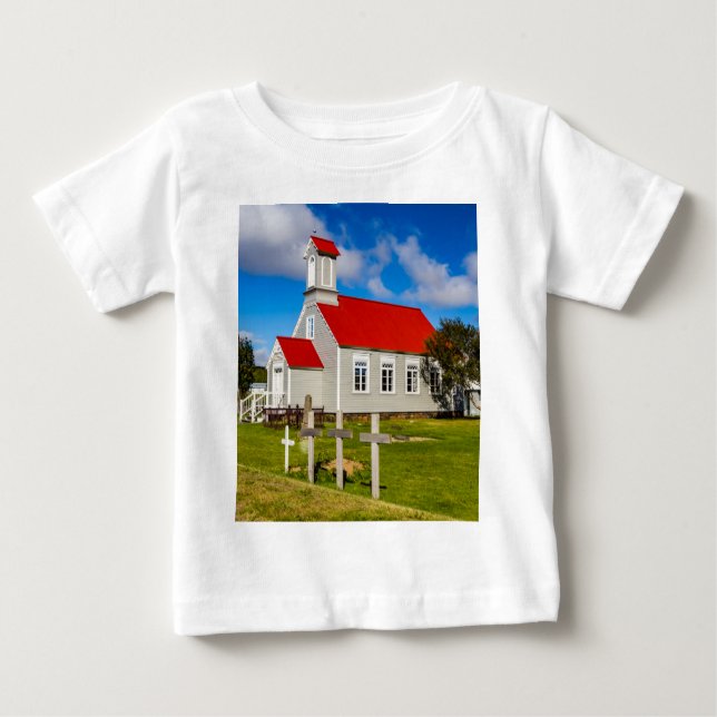 isländsk kyrka t shirt (Framsida)