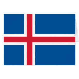 Isländsk patriotisk flagga hälsningskort