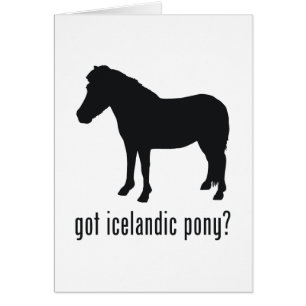 Isländsk ponny hälsningskort