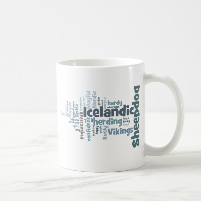 Isländsk Sheepdog Kaffemugg (Höger)