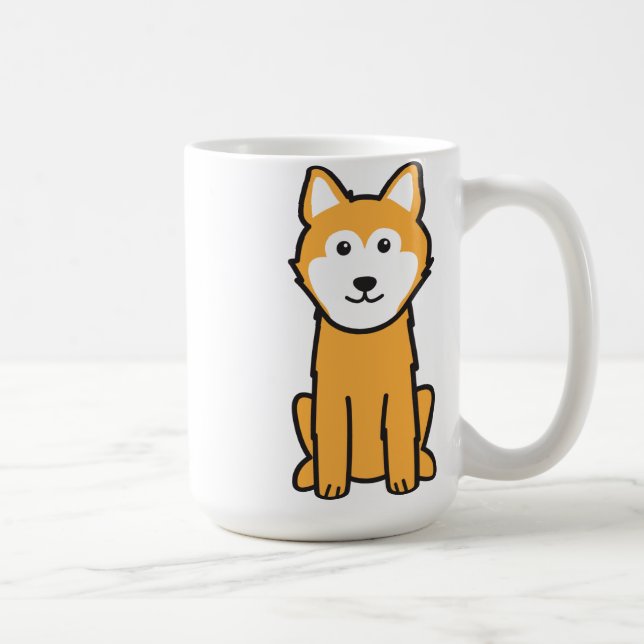 Isländsk Sheepdoghundtecknad Kaffemugg (Höger)