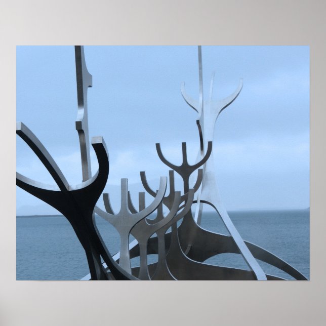 isländsk skulptur poster (Framsidan)