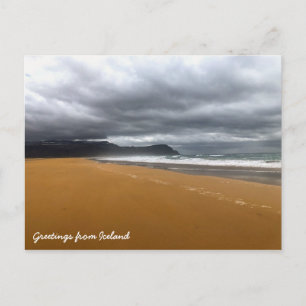 isländsk strand vykort