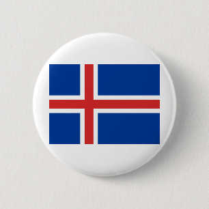 Isländska flagga knapp