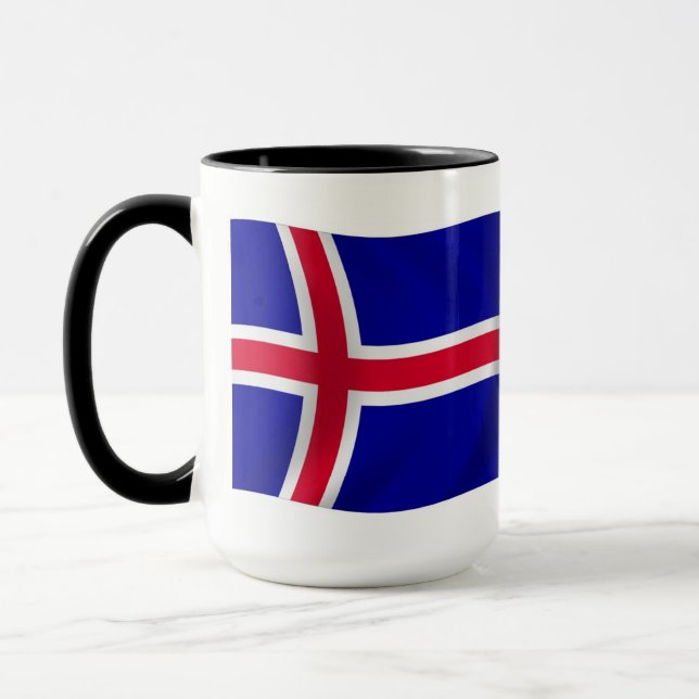 Isländska Flaggan Mugg (Vänster)