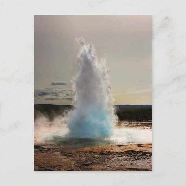 Isländska gejsern Strokkur Vykort (Framsida)