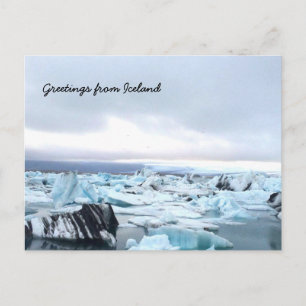 Isländska glaciär lagun vykort