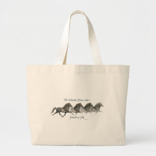 Isländska hästar är smidiga som siden ~ Tote bag Jumbo Tygkasse