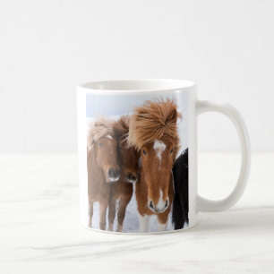 Isländska hästar nosar, Island Kaffemugg