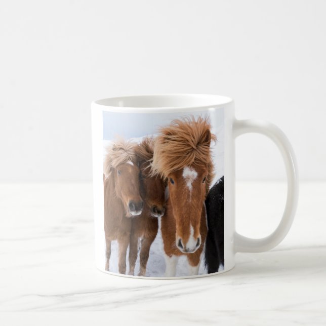 Isländska hästar nosar, Island Kaffemugg (Höger)