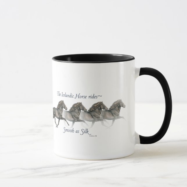 Isländska hästar rider så mjukt som silke ~ Mug Mugg (Höger)