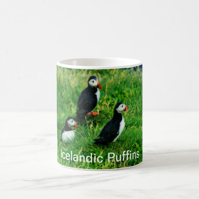 Isländska puffins kaffemugg (Center)