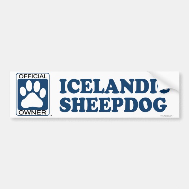 Isländska Sheepdogblått Bildekal (Framsidan)