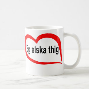 Isländskan älskar jag dig kaffemugg