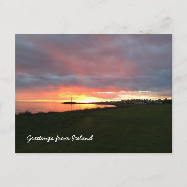 Isländskan landskap vykort (Framsida)