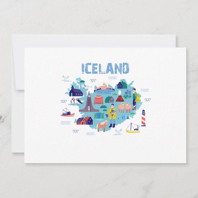 Islandskarta Inbjudningar (Framsida)