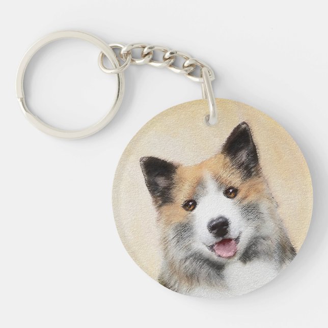 Isländskt fårhundsmålning - Originalkonst av Hund (Framsidan)