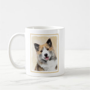 Isländskt fårhundsmålning - Originalkonst av Hund Kaffemugg