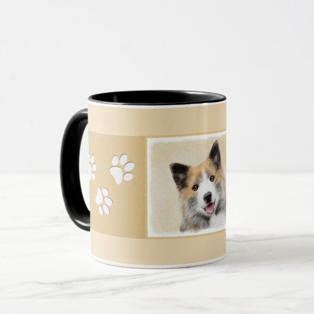 Isländskt fårhundsmålning - Originalkonst av Hund Mugg (Framsida vänster)