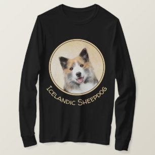 Isländskt fårhundsmålning - Originalkonst av Hund T Shirt