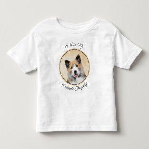 Isländskt fårhundsmålning - Originalkonst av Hund T Shirt