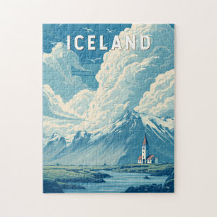 Islandskt illustrationsresearbete vintage pussel
