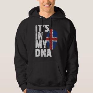 Isländskt Island Flagga Det är i min DNA-jul C Hoodie